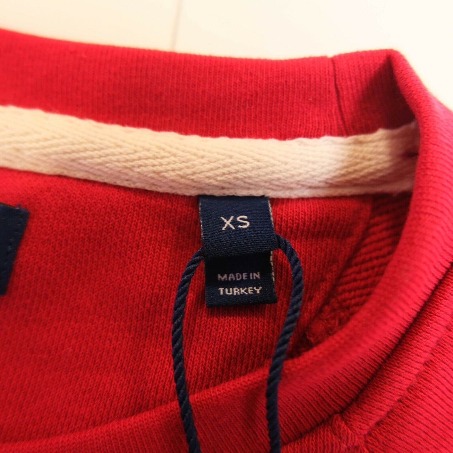 GANT Red Crew Neck Cotton Blend Shield Logo Sweatshirt Sweater Jumper Size XS