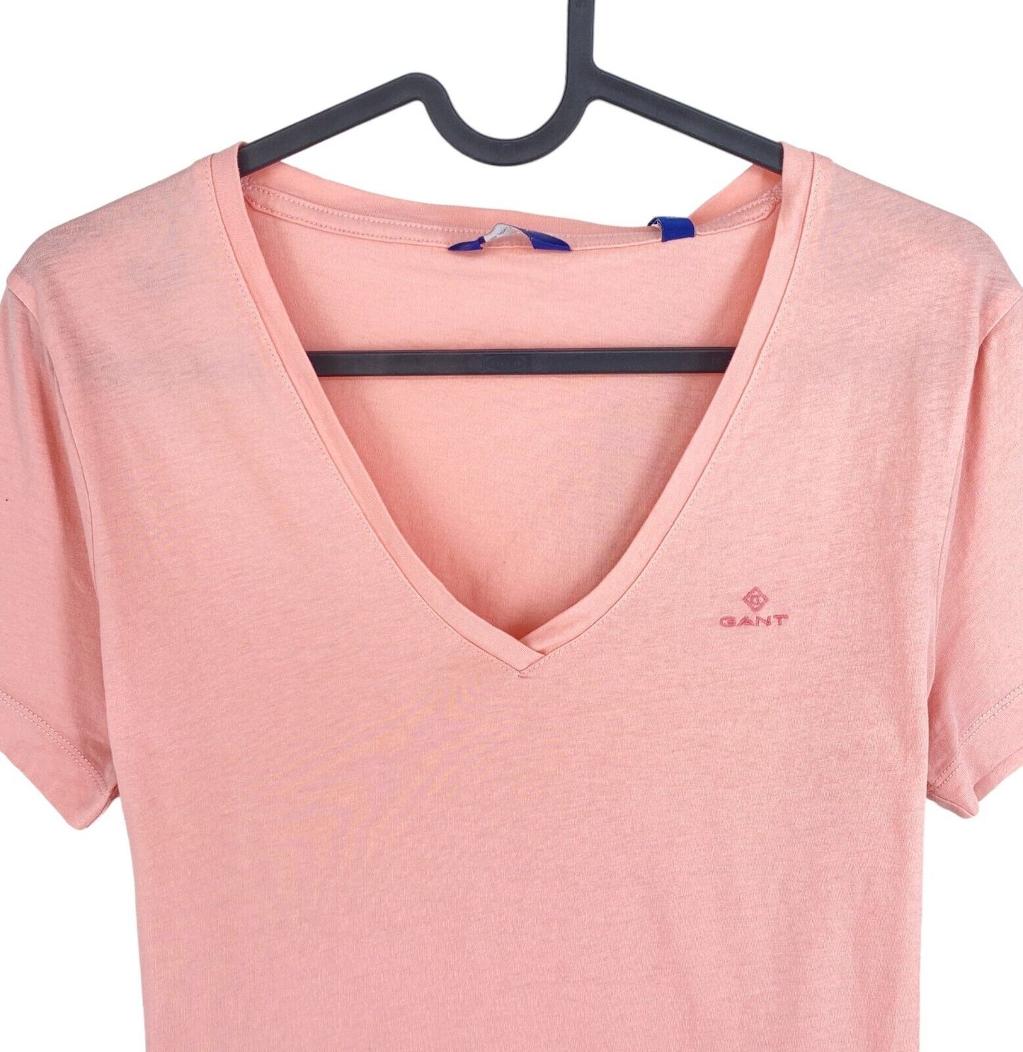 GANT Women Pink Original V Neck Short Sleeve T Shirt Size S