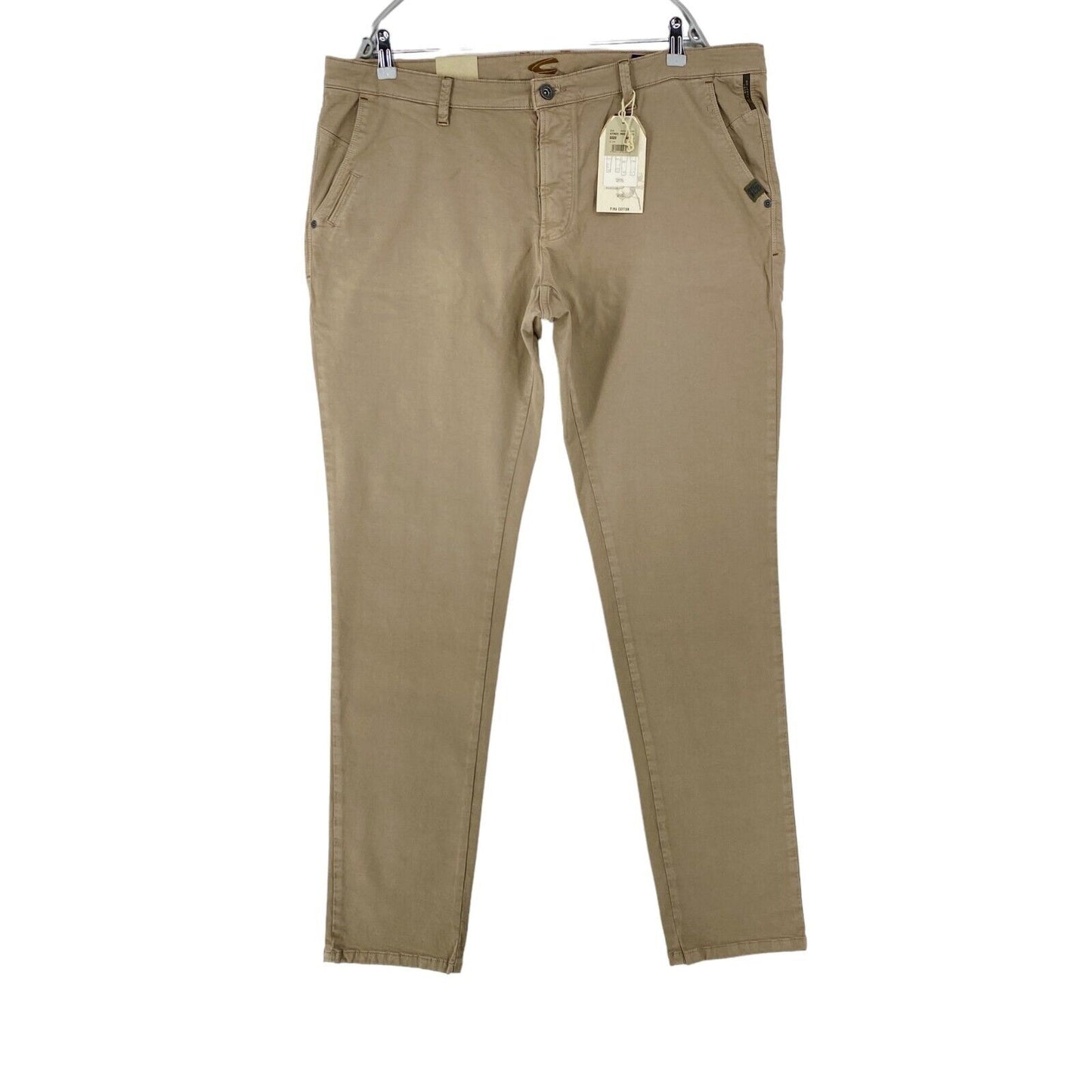 Camel Active MADISON Beige Modern Slim Fit Chino Trousers W40 L36