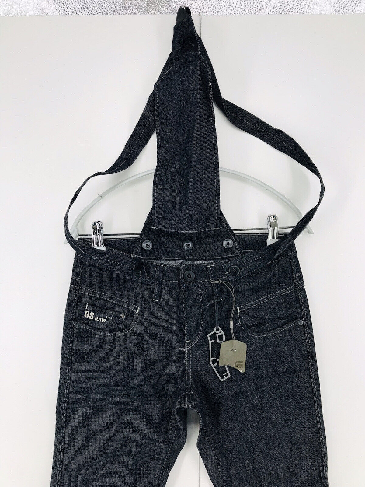 G-STAR RAW MILLAR SALOPET Women Dark Blue Bootcut Fit Dungarees Jeans W27 L32