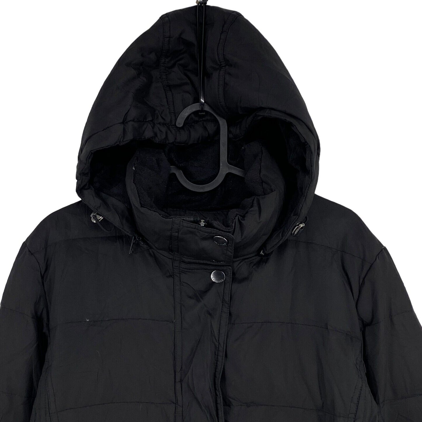 NAUTICA Black Hooded Parka Jacket Coat Size S