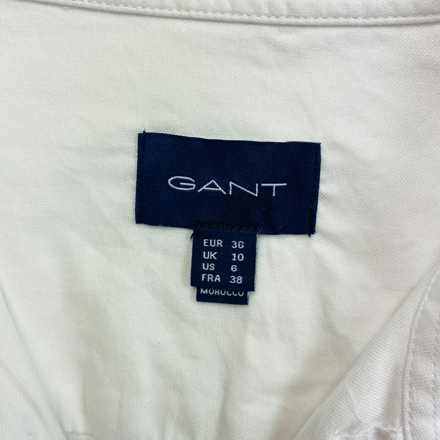 GANT White Original Short Sleeves Shirt Size EU 36 UK 10 US 6