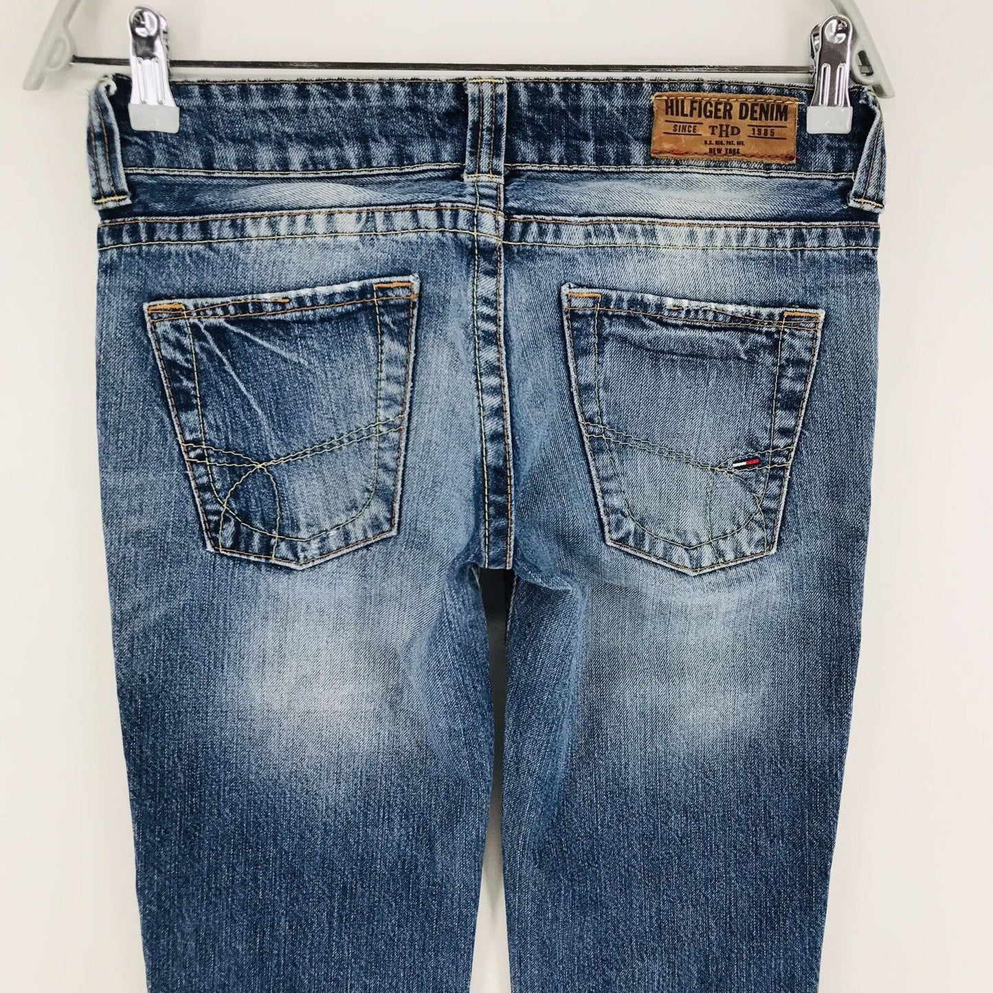 Tommy Hilfiger DAISY HERITAGE Damen Blaue Jeans mit niedriger Leibhöhe und geradem Schnitt, W28 L33