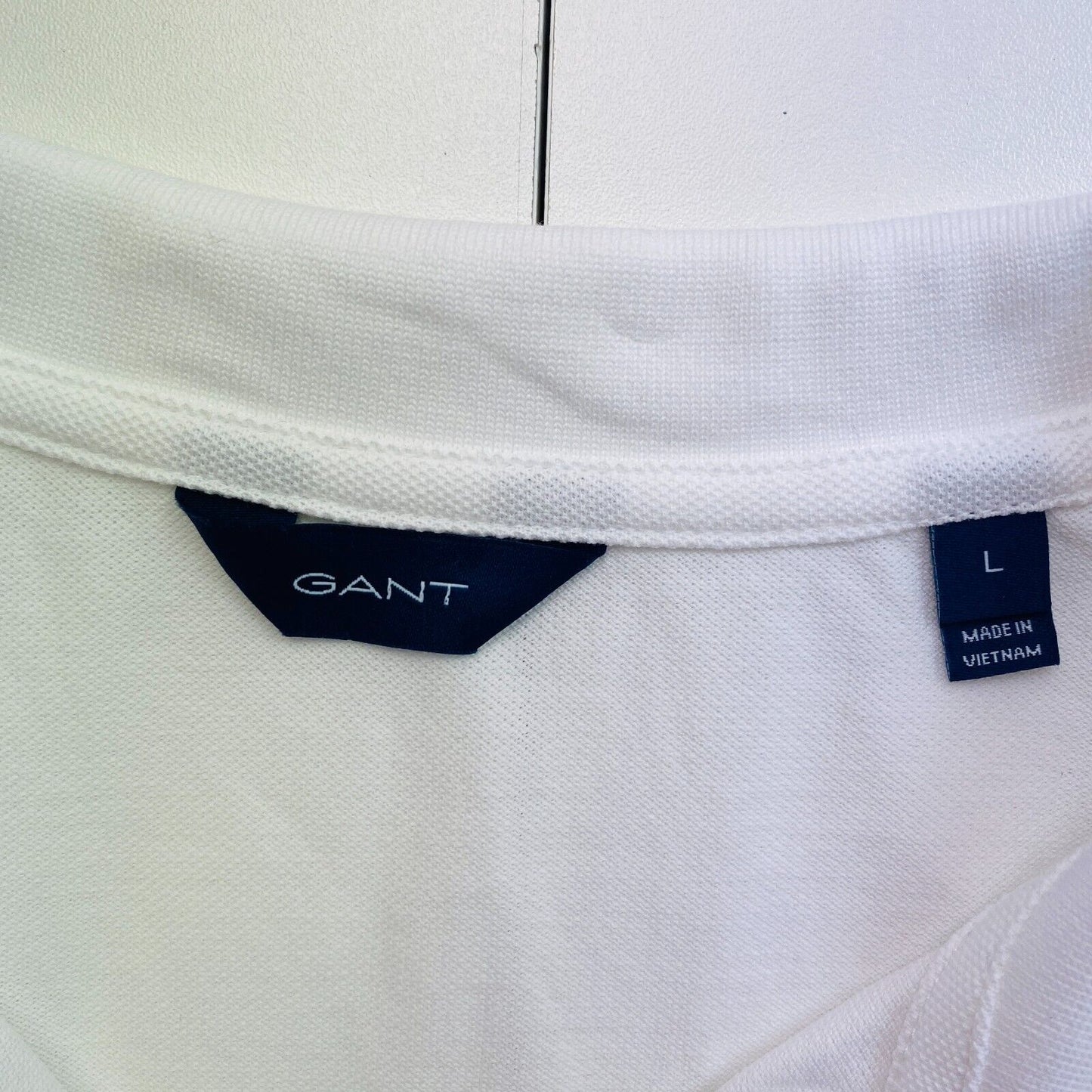 GANT Women White Original Pique Short Sleeve Polo Shirt Size L