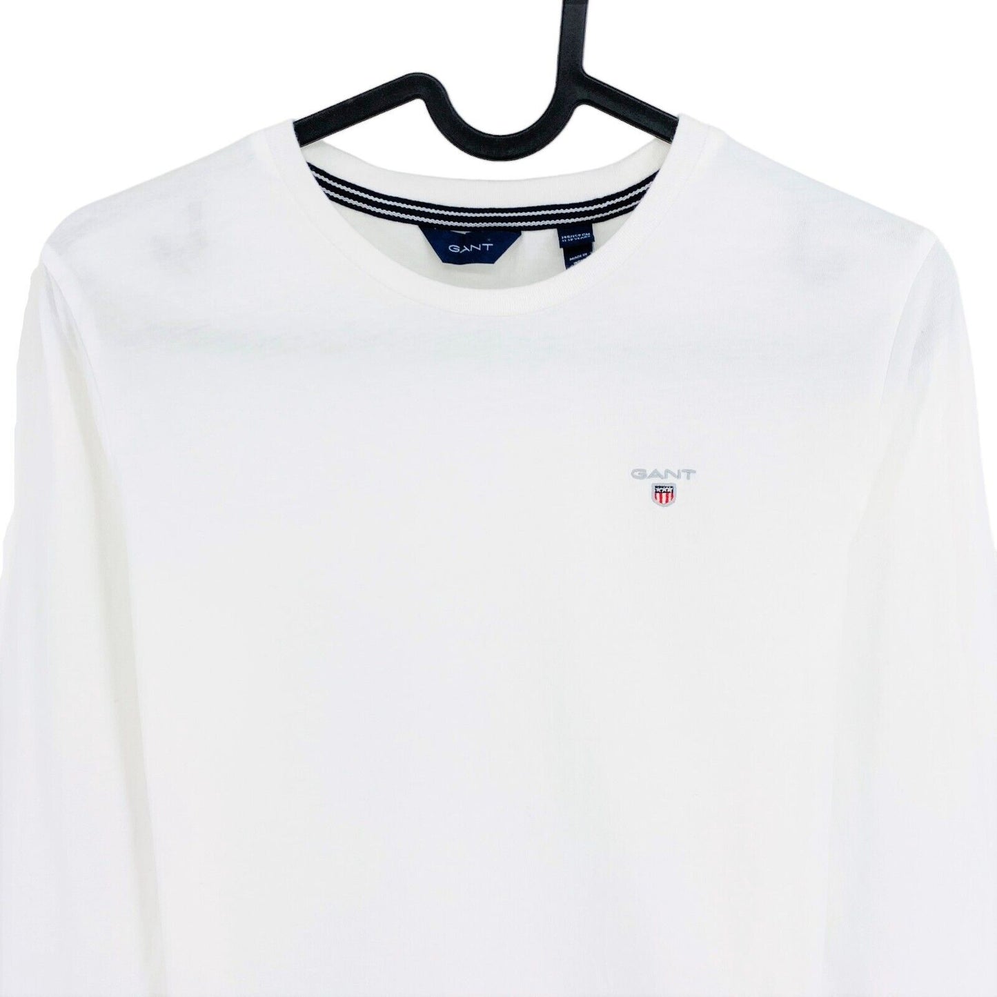 GANT Boys White Original Crew Long Sleeves T Shirt Size 11-12 Years 146/152 cm