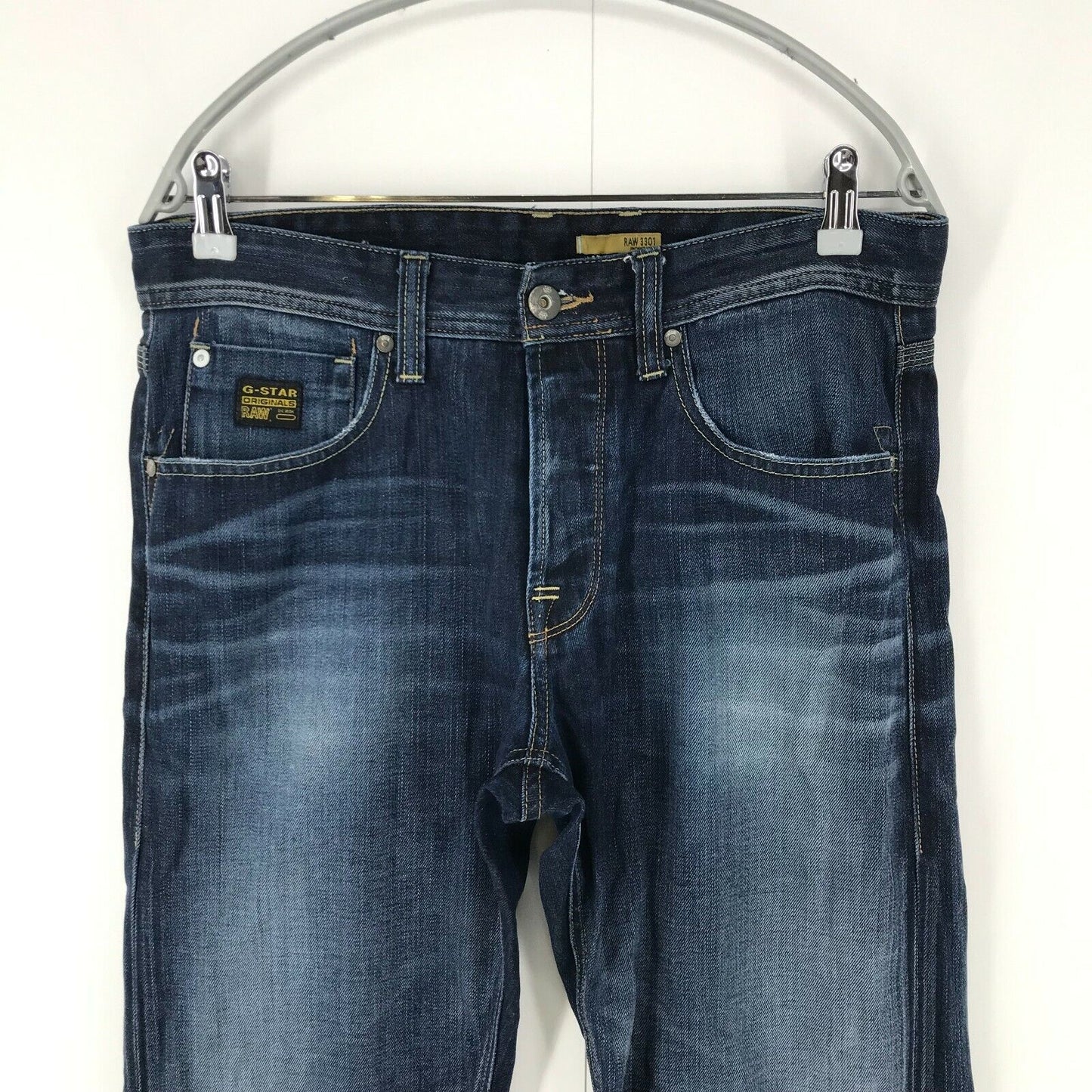 G-STAR RAW PORTER Blue Regular Straight Fit Jeans W32 L34