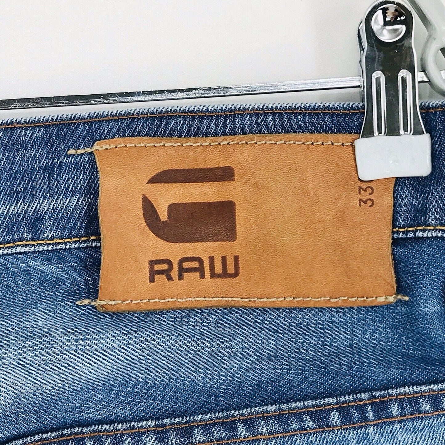 G-STAR RAW 3301 Blue Low Rise Regular Tapered Fit Jeans W30 L32