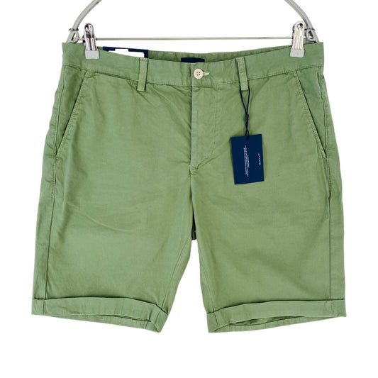 GANT ALLISTER Mens Green Regular Fit Chino Shorts Size W32