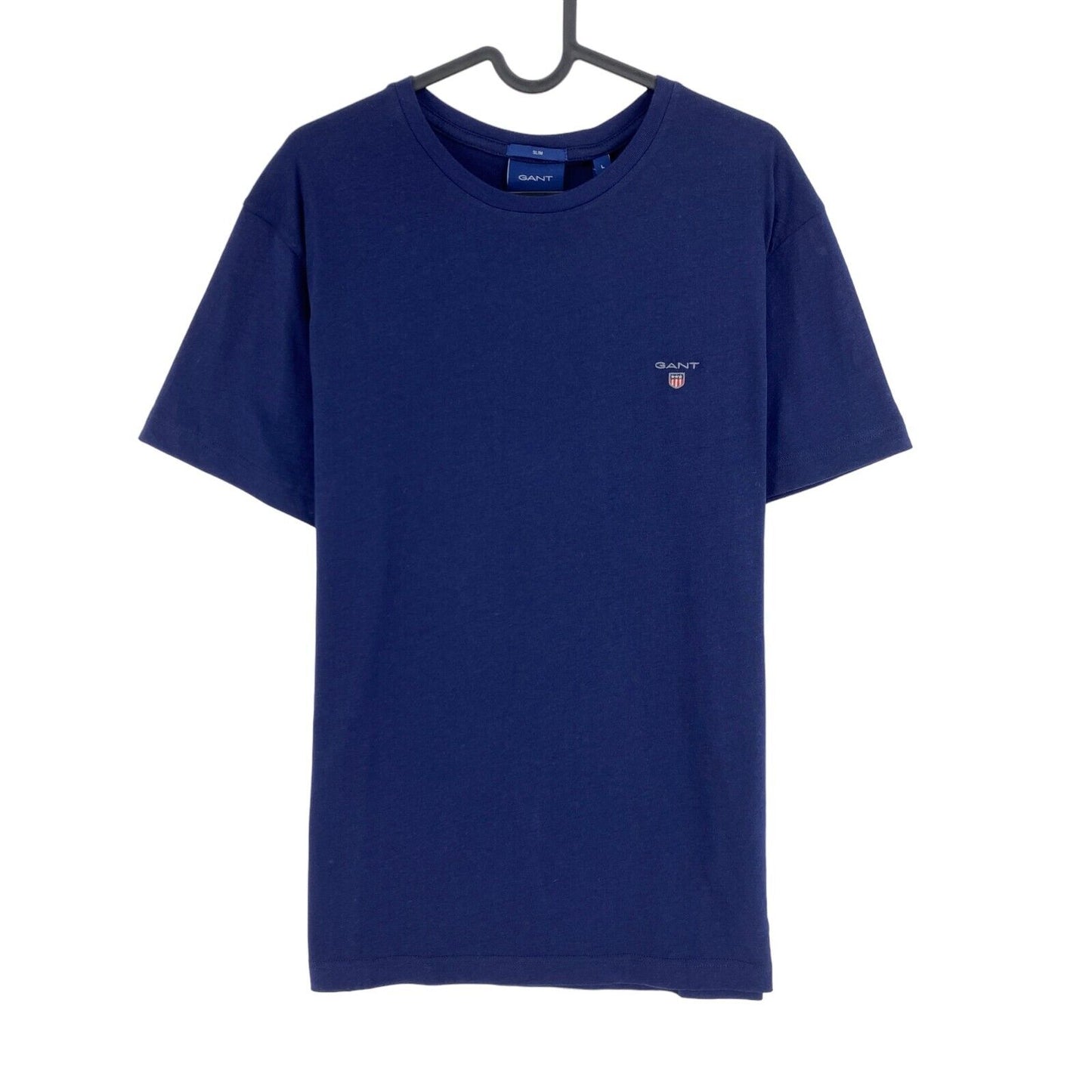 GANT Bleu Marine Original Slim Fit Crew Neck T-Shirt Taille S