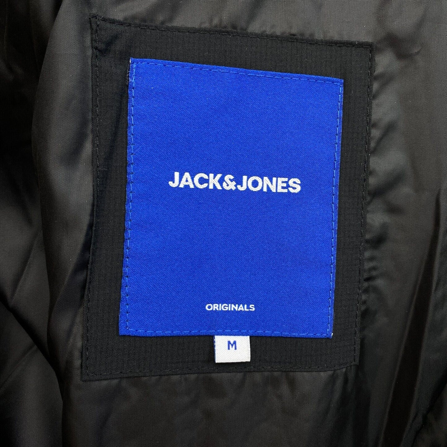 JACK&amp;JONES Herren Vesterbro Puffermantel mit Kapuze, Schwarz, Größe M