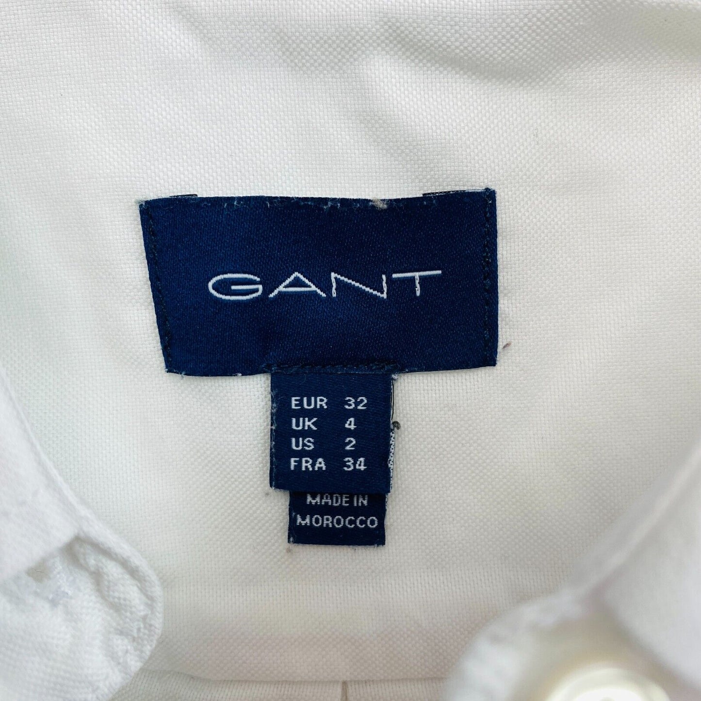 GANT Women White Oxford Long Sleeves Shirt Size EU 32 UK 4 US 2