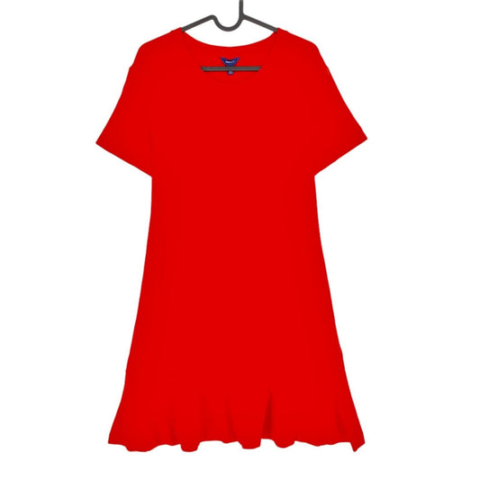 GANT Red Flounce Details Jersey Dress Size S