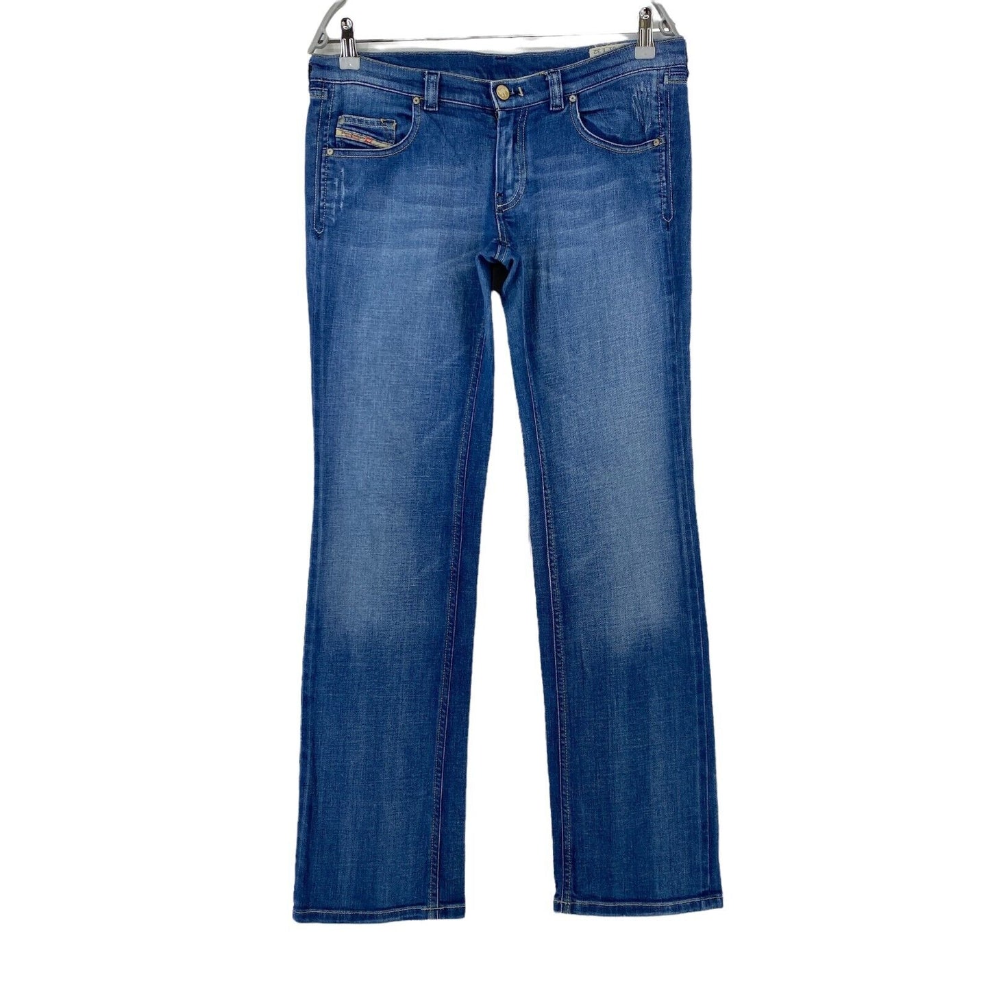 Diesel DOOZY Femme Bleu Jean Coupe Droite Slim W31 L32 Fabriqué En Italie