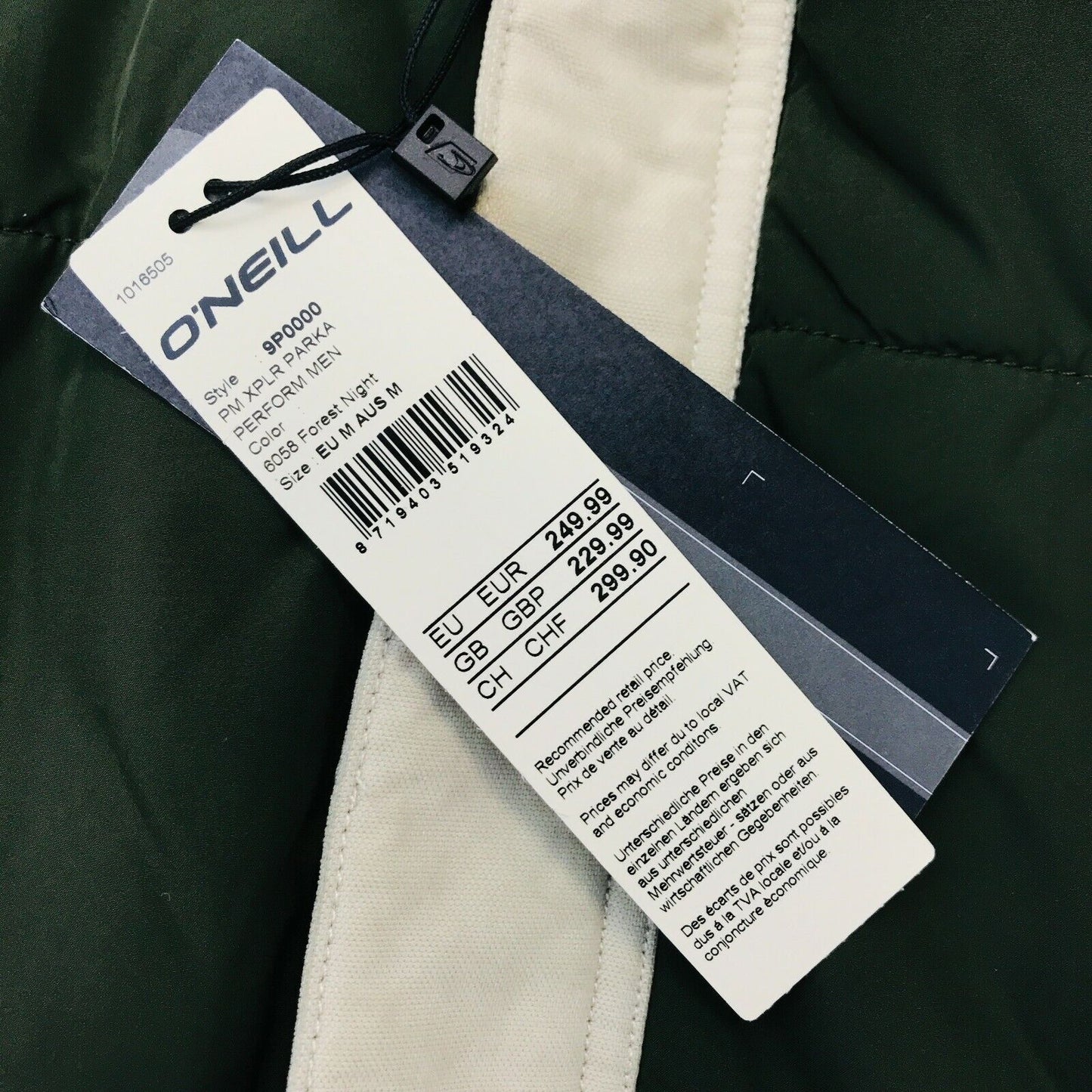 Prix ​​conseillé 249 € O'NEILL XPLR Parka Vert Beige Veste de ski imperméable Taille M