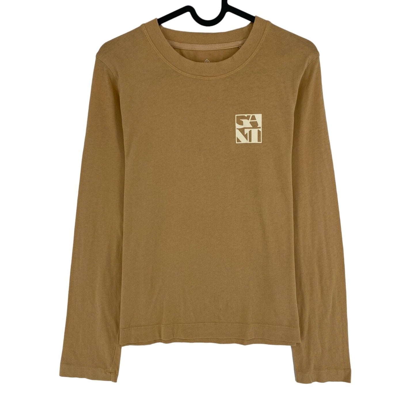 GANT T-shirt à manches longues et col rond marron avec logo Taille XS