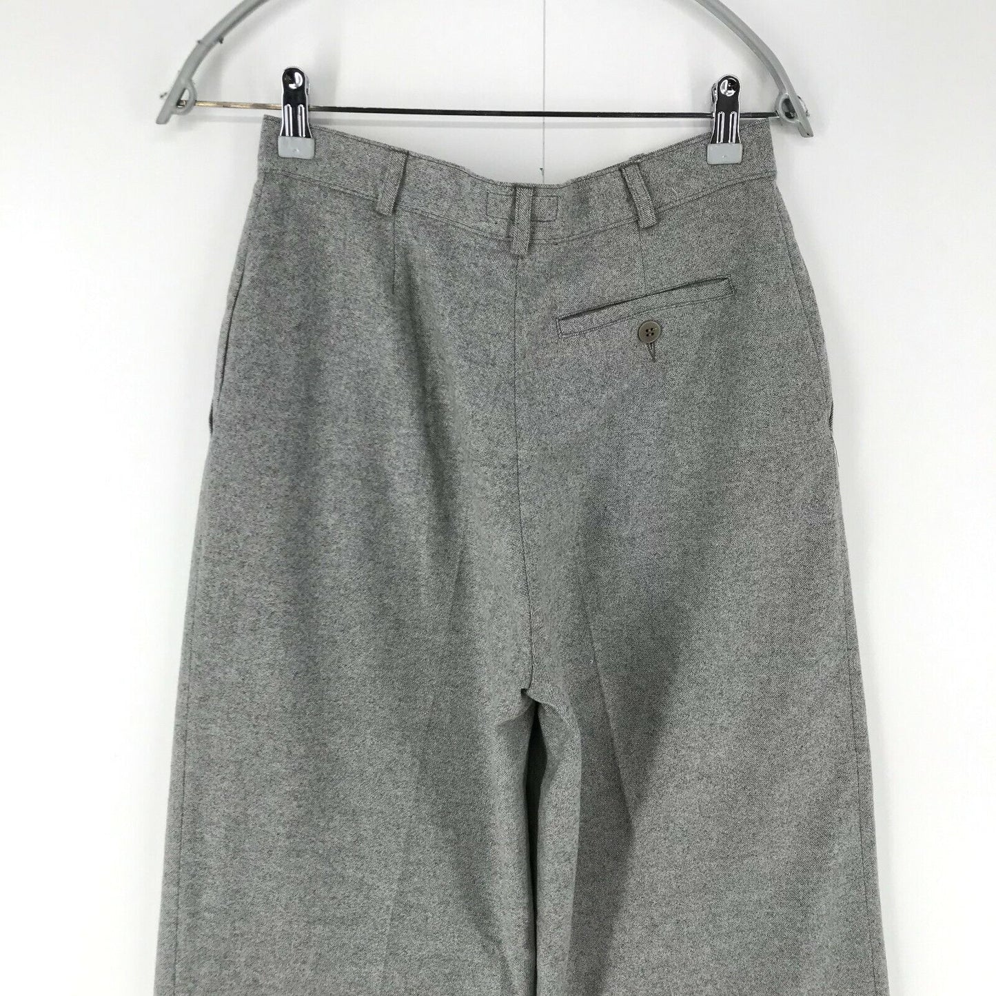 BLANC BLEU Women Grey Wool Blend Sweatpants Trousers Size 40 W27