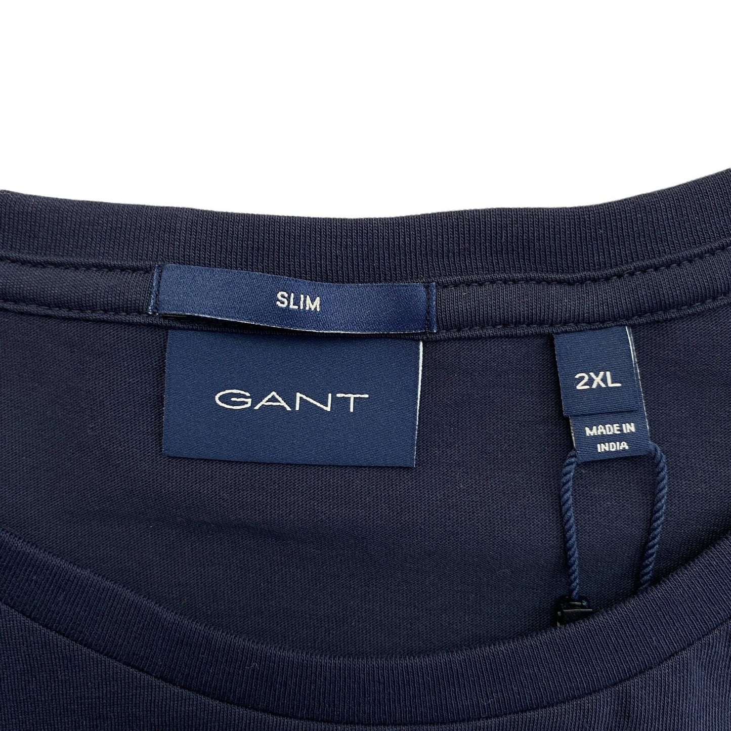 GANT Marineblau Original Slim Rundhals T-Shirt Größe 2XL XXL