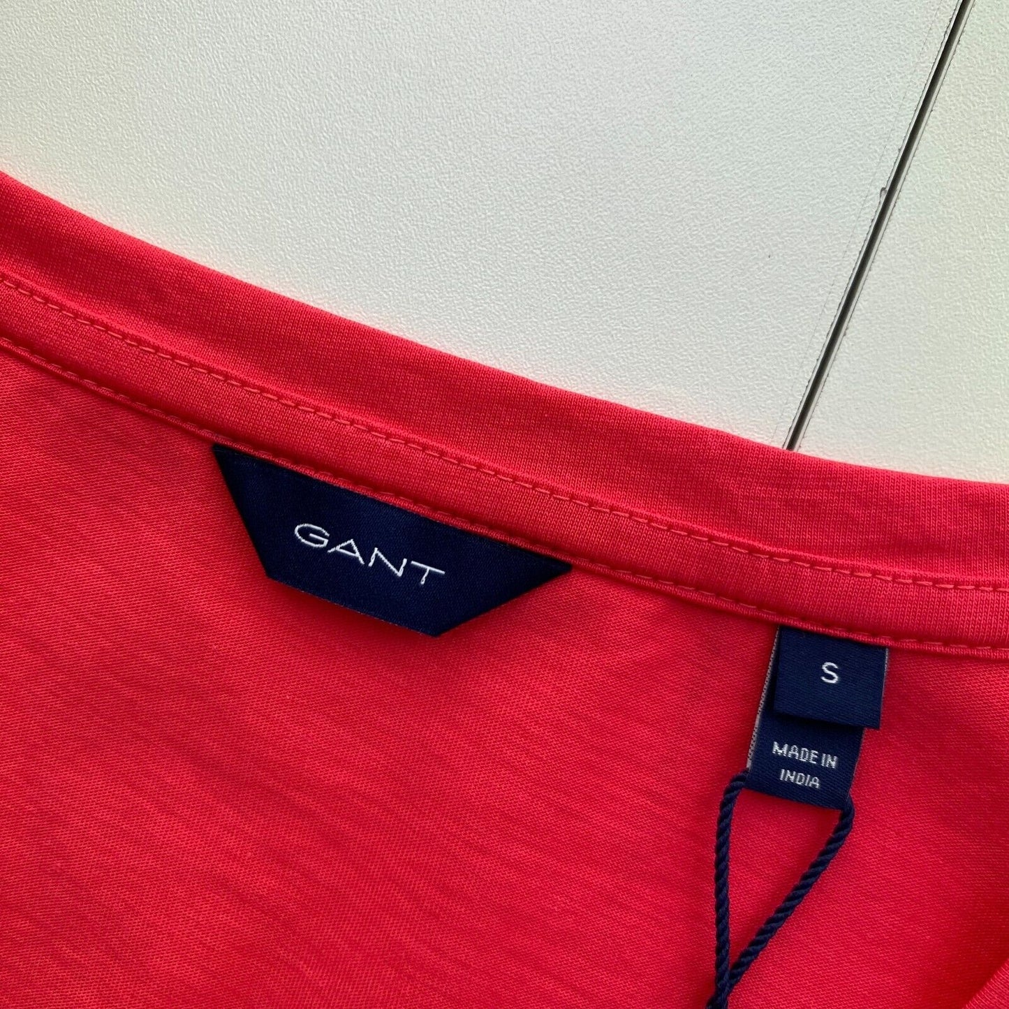 GANT Red Original V Neck T Shirt Size S