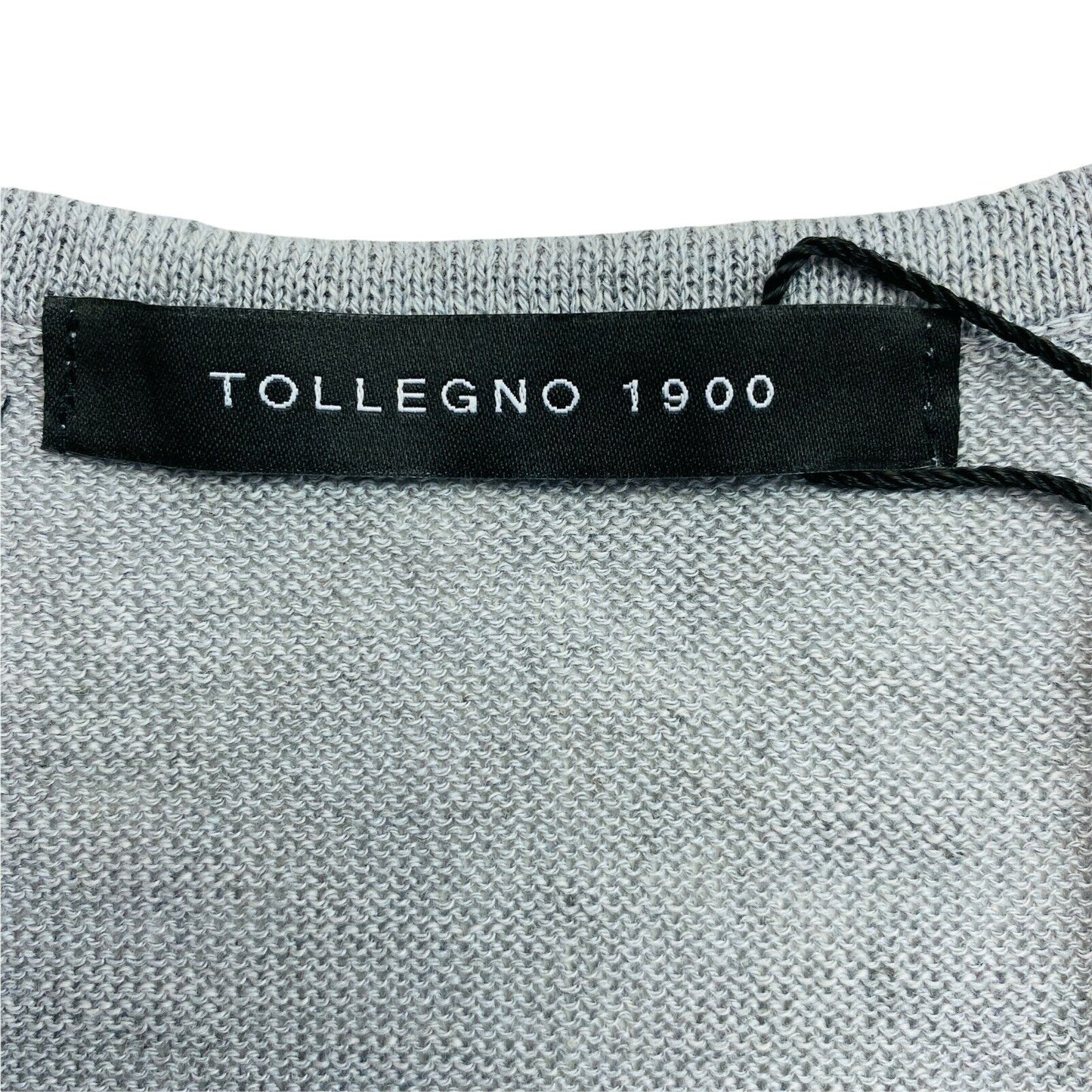 TOLLEGNO 1990 Débardeur en lin et coton à col rond gris Taille 48 EU 44 UK 16 US 14