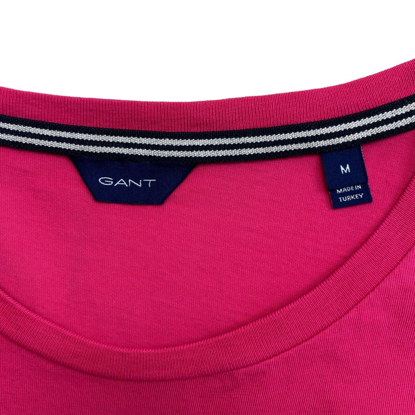 GANT T-shirt à col rond avec logo rose taille M