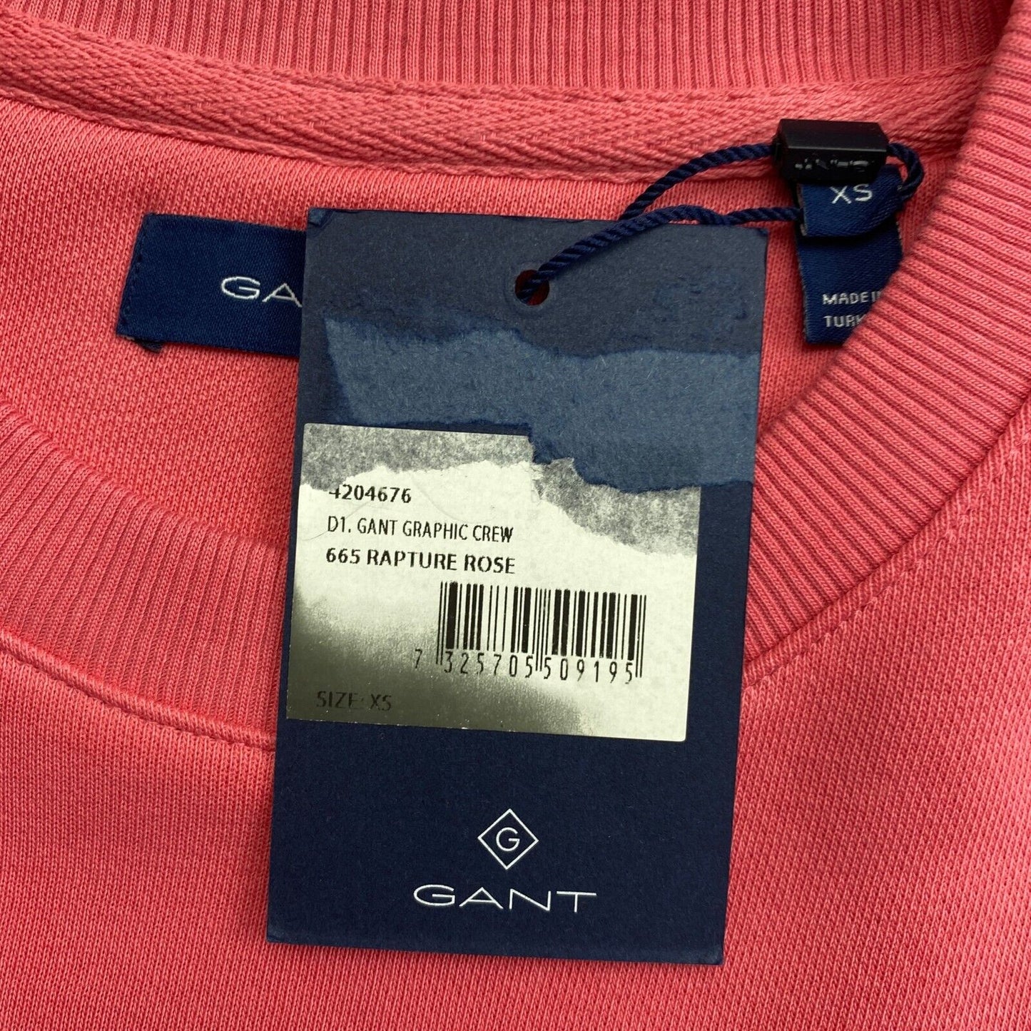 GANT Pink Graphic Crew Neck Sweater Pullover Size XS