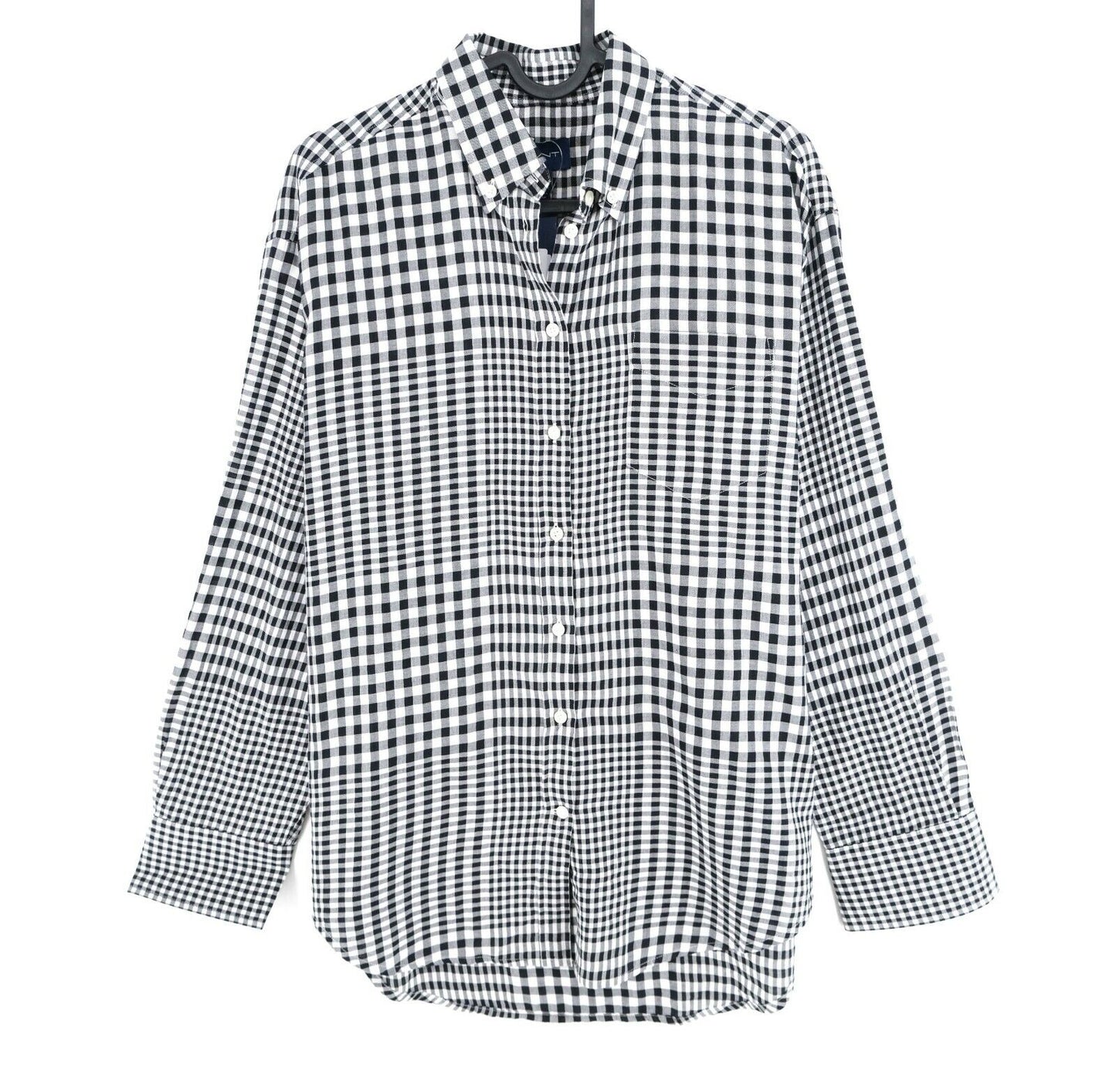 GANT Black Check Print Relaxes Shirt Size EU 36 UK 8 US 6