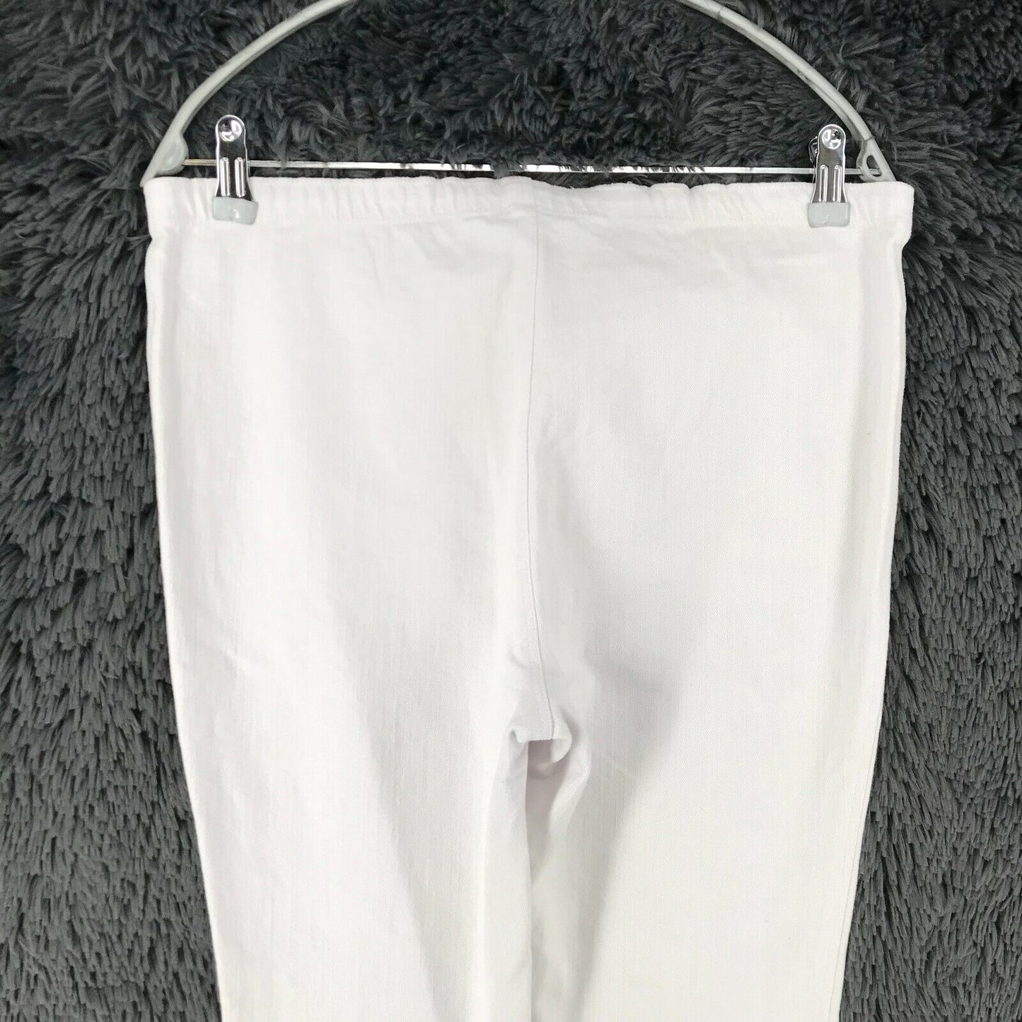 VUE SUR MER Women White Stretch Skinny Fit Trousers Size 40 W32