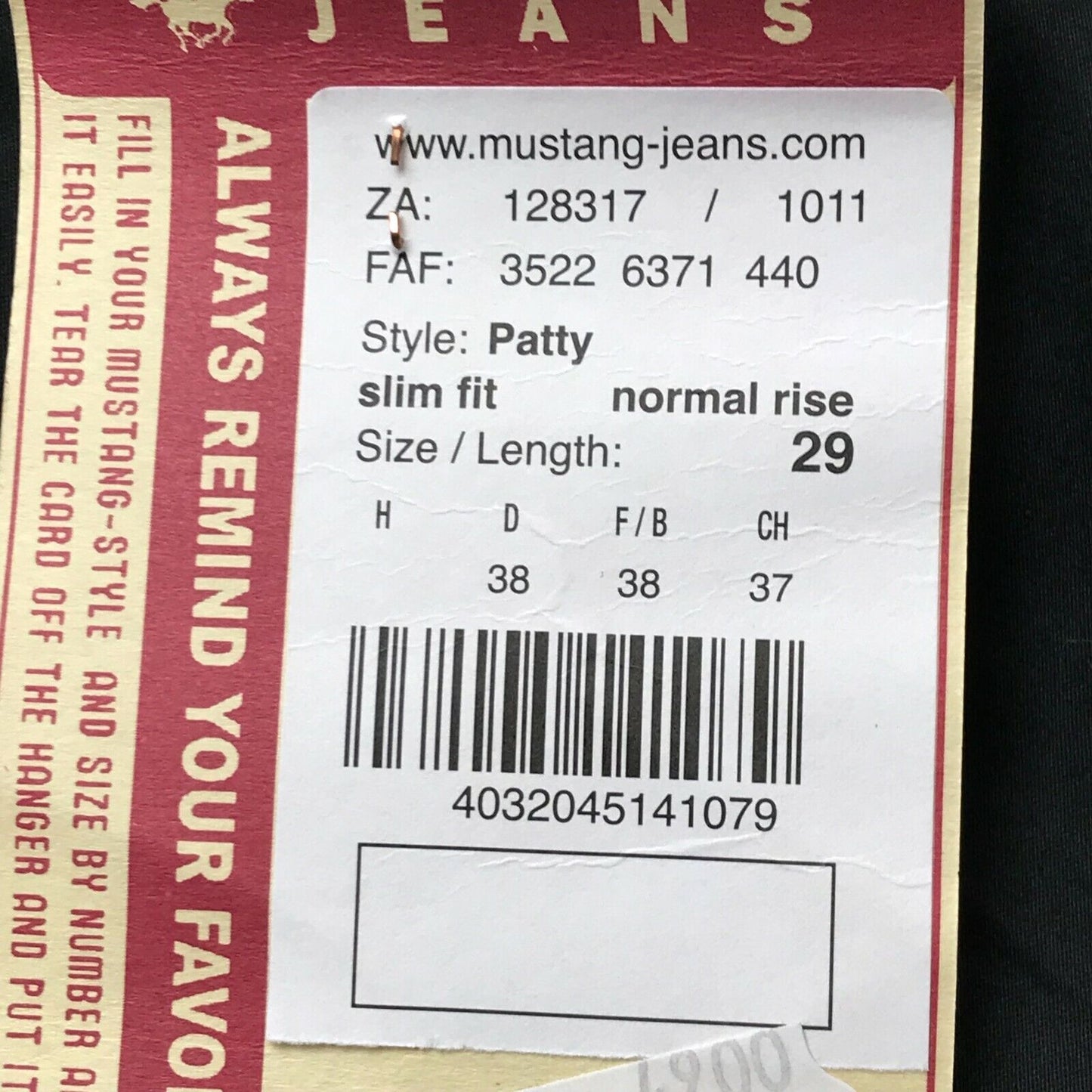 MUSTANG PATTY Pantalon Slim Taille Normale Noir Femme W29 / W32