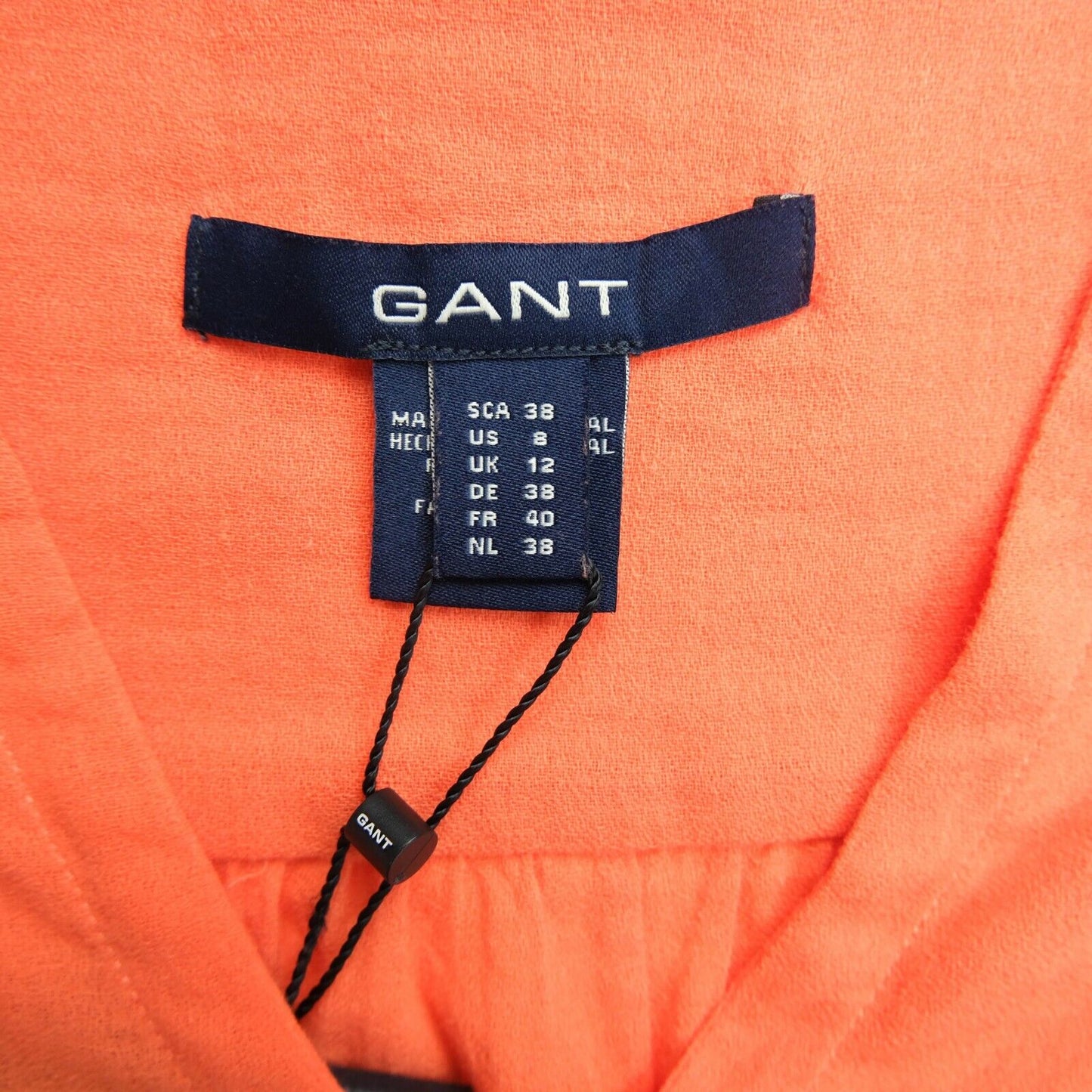 GANT Orange Voile Tunic Shirt Size EU 34 38 UK 8 12 US 8 4