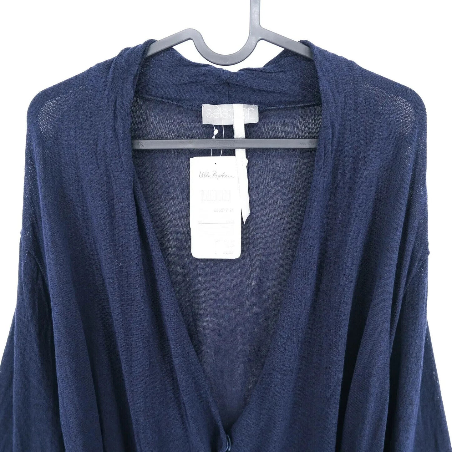 SELECTION By Ulla Popken Blue V Neck Cardigan Sweater Size EU 50/52 UK 24/26