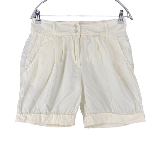 GANT Women Cream White Regular Fit Silk Blend Shorts EUR 38 UK 12 US 8 W28