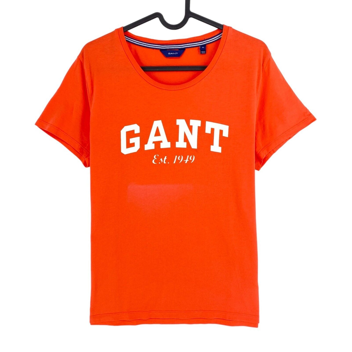 GANT Orange Logo Crew Neck T-shirt Taille XL