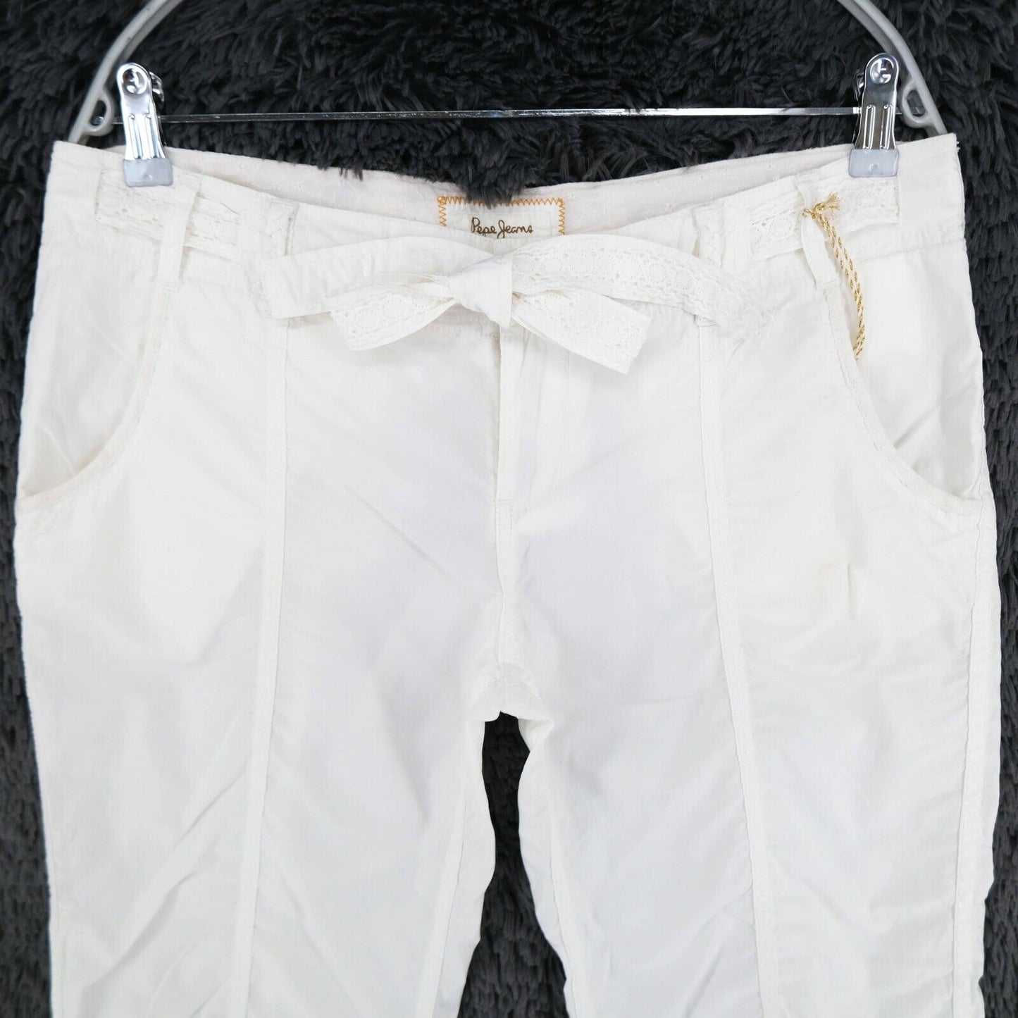 RRP €105 PEPE JEANS London White Capri Pants Trousers Size W30