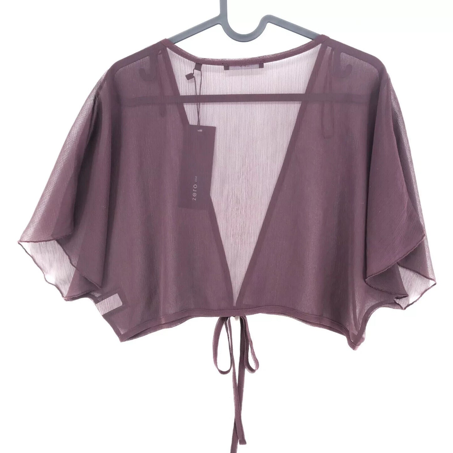 ZERO Women Purple Short Cropped Cardigan Size EUR 36