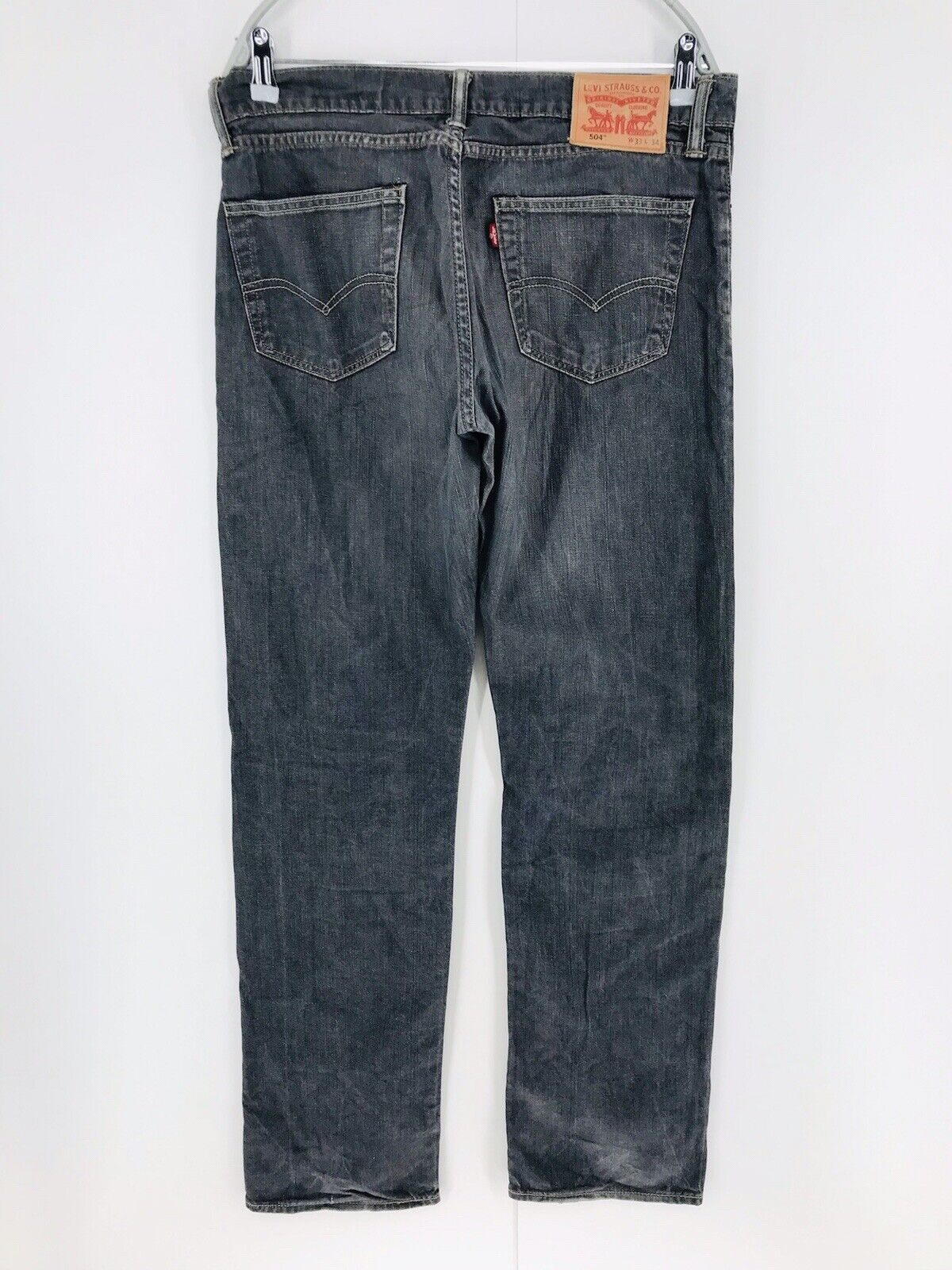 Levi's 504 Grey Regular Straight Fit Jeans Size W33 L34