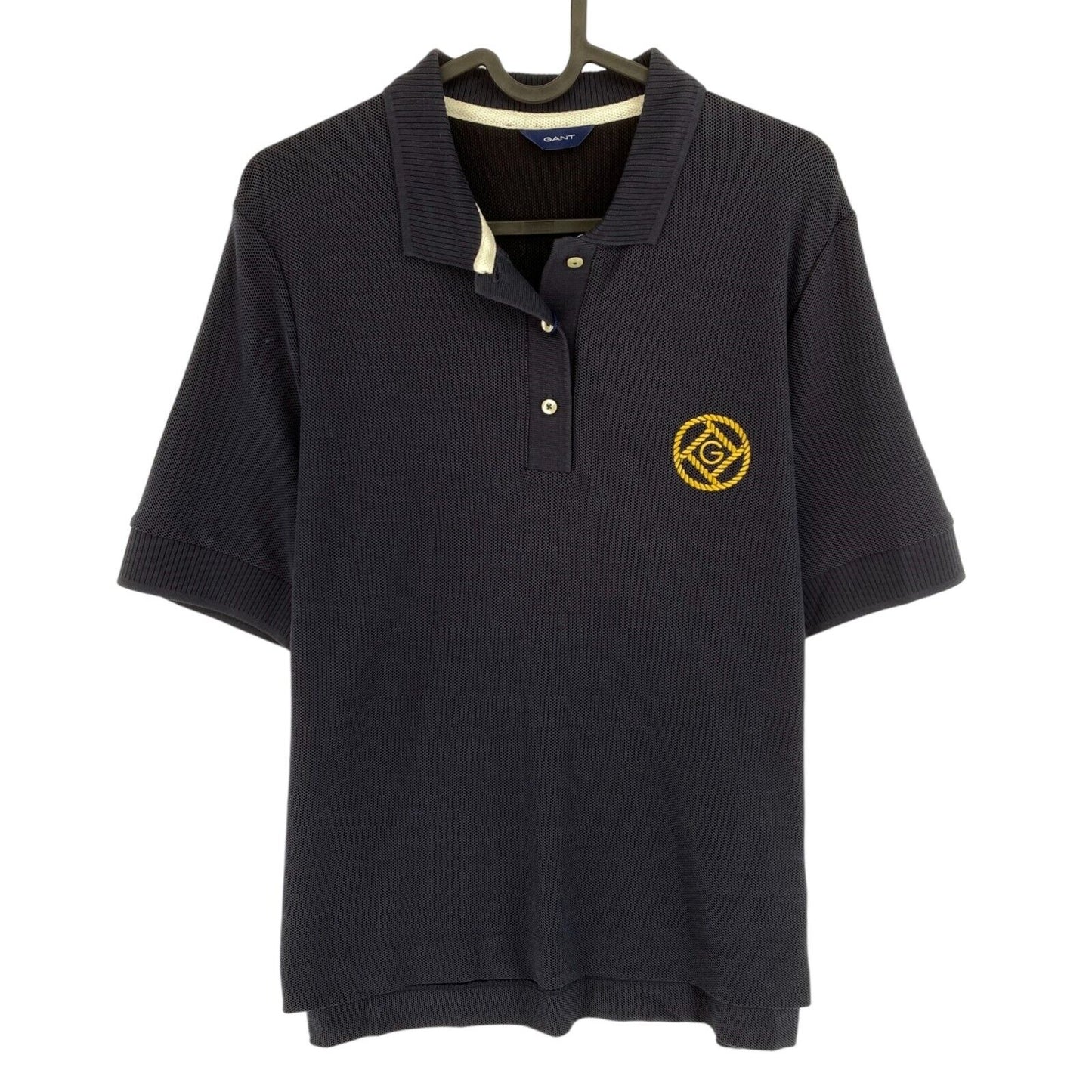 GANT Navy Blue Rope Icon Pique Polo Shirt Size S