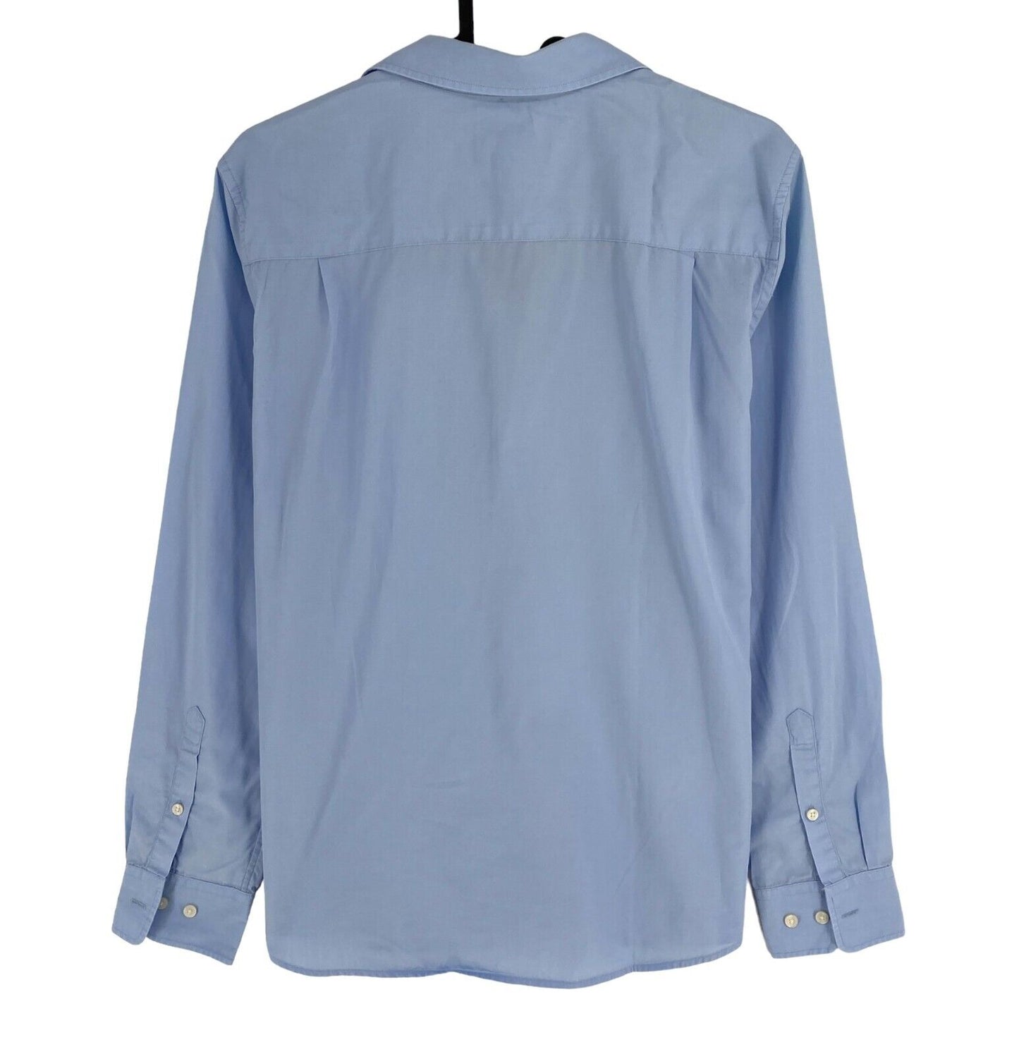 GANT Women Blue Solid Long Sleeves Shirt Size EU 40 UK 14 US 10