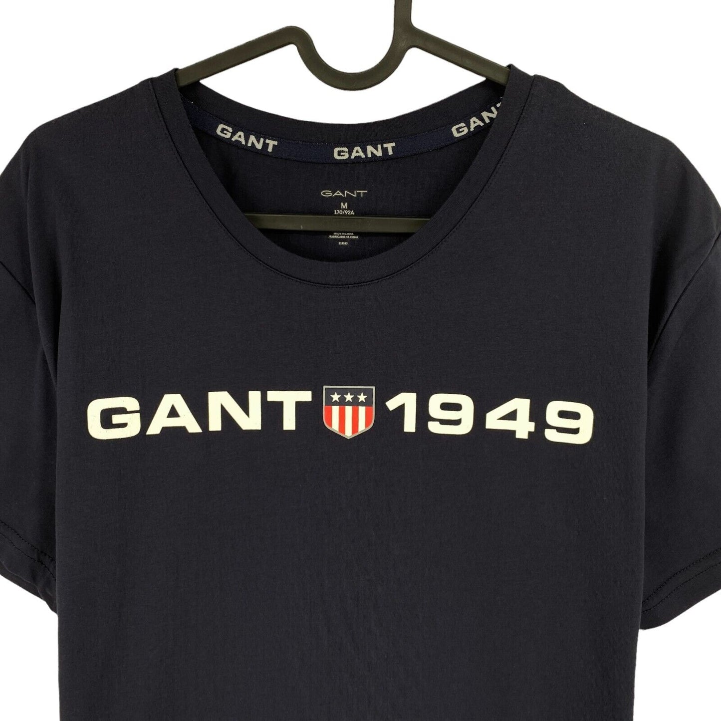 GANT Navy Blue Retro Shield Crew Neck T-Shirt Size M