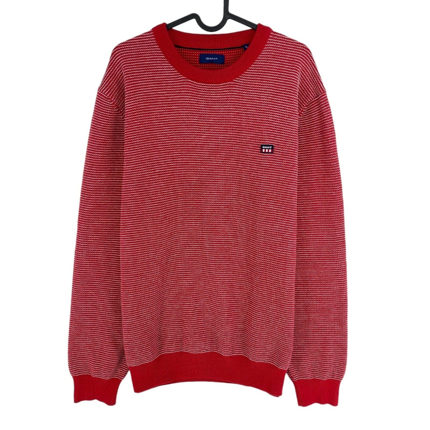 GANT Red Light Texture Crew Neck Sweater Pullover Size XL