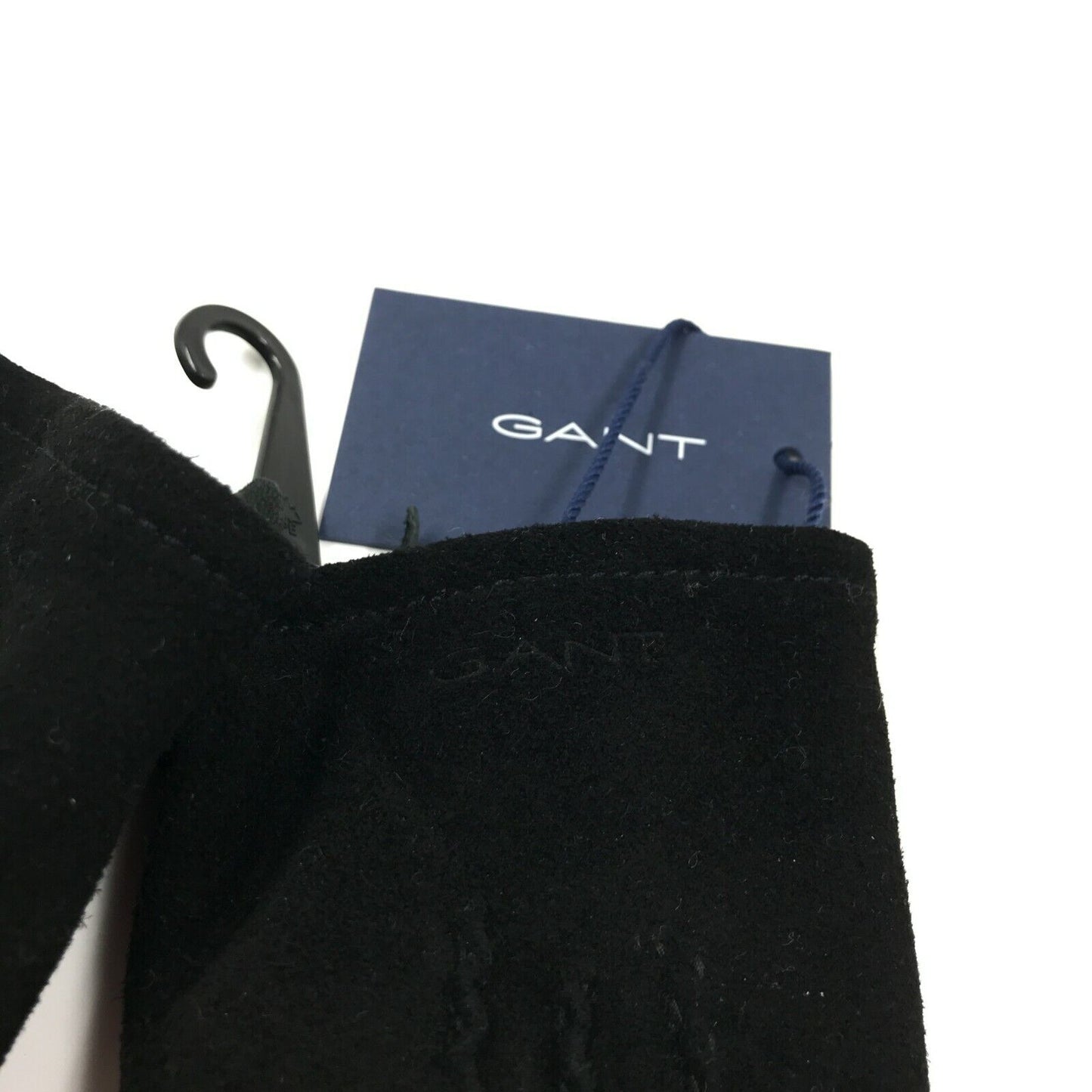 GANT Black 100% Suede Leather and Wool Women's Gloves Size S