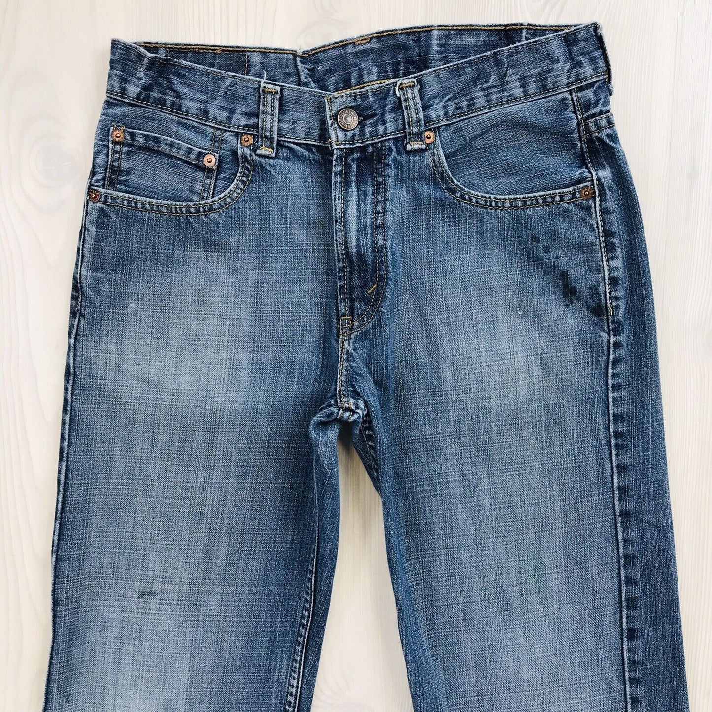 Vintage Levi's 550 Boys Blue Relaxed Straight Fit Jeans 18 Reg / W29 L29