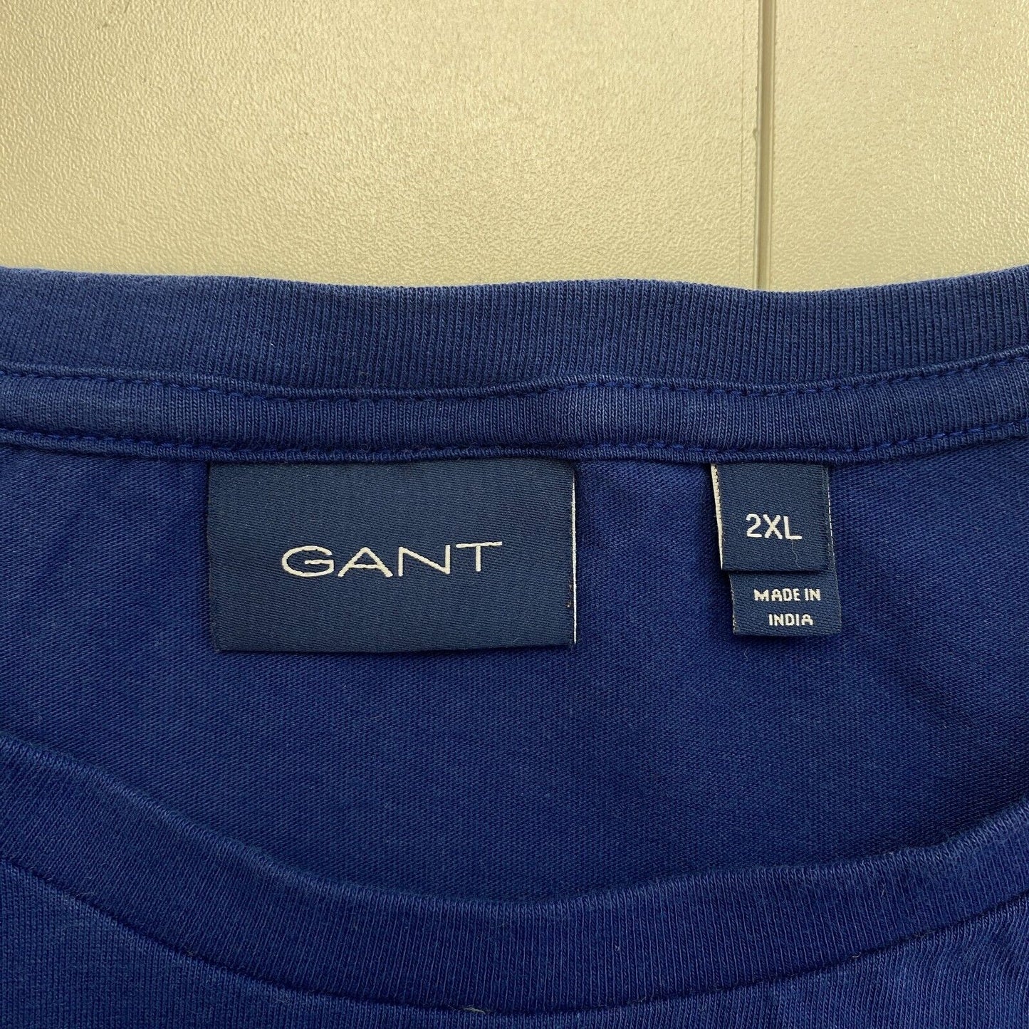 GANT Men Navy Blue Original Crew Neck Short Sleeve T Shirt Size 2XL XXL