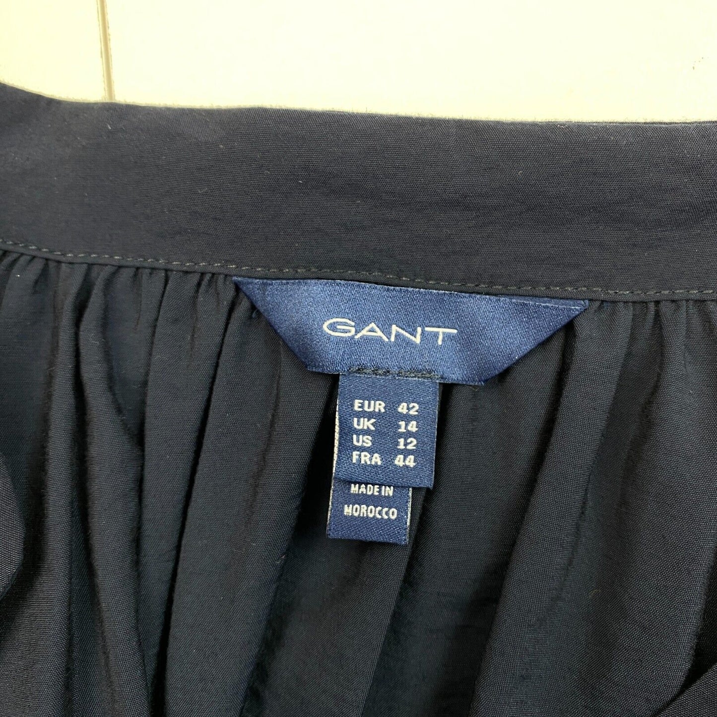 GANT Navy Blue Stand Collar Blouse Size EU 42 UK 14 US 12