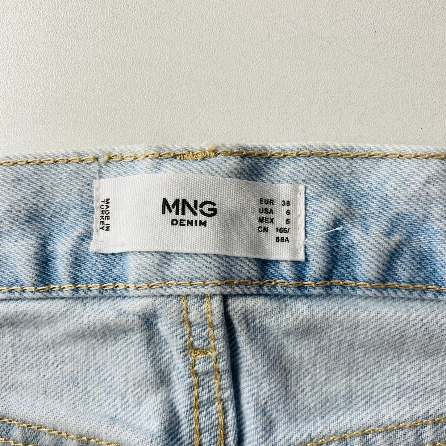 MANGO Women Blue Low Waist Regular Straight Fit Jeans Size EUR 38 US 6 W31