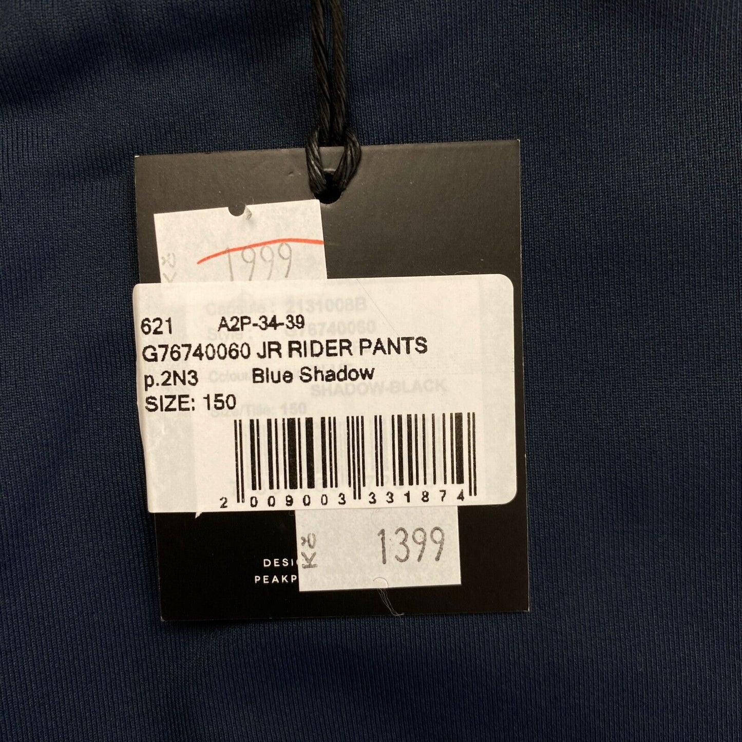 Peak Performance Junior Dark Blue Rider Pants Size 150 cm