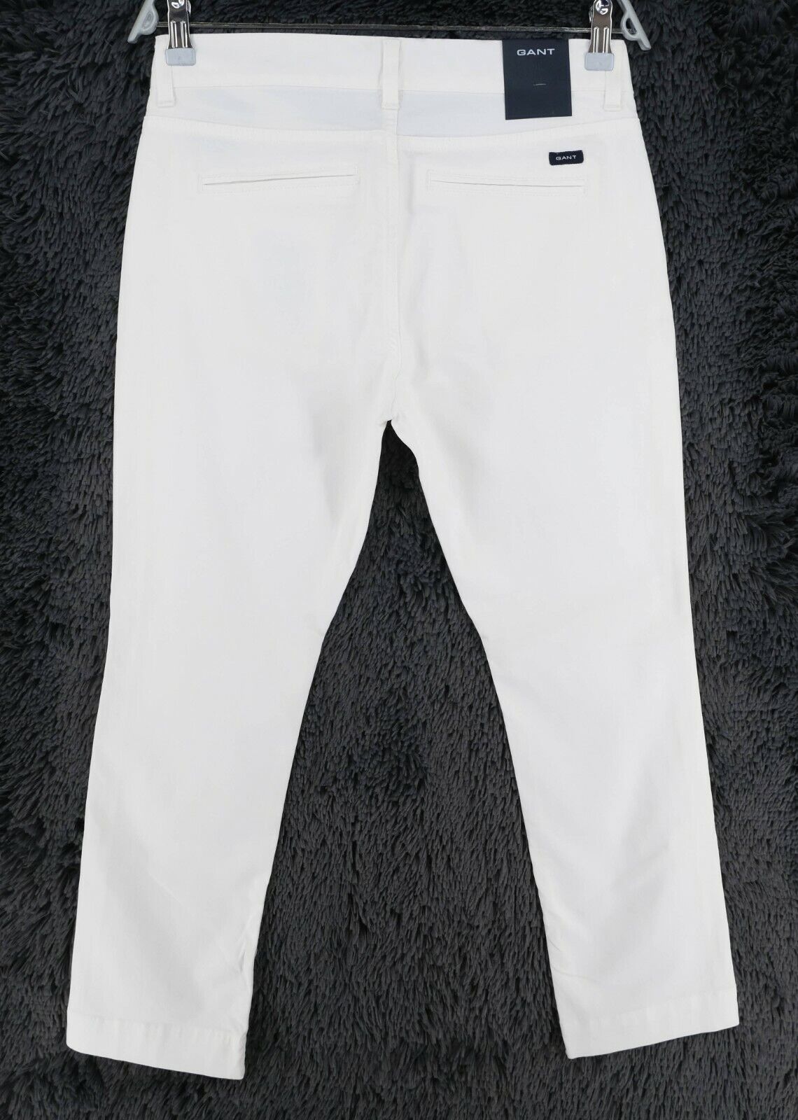 GANT White Twill Slim Cropped Pants Trousers Size 30 31