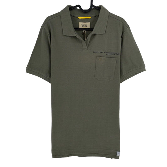 CAMEL ACTIVE Greyish Green Pique Polo Shirt Size M