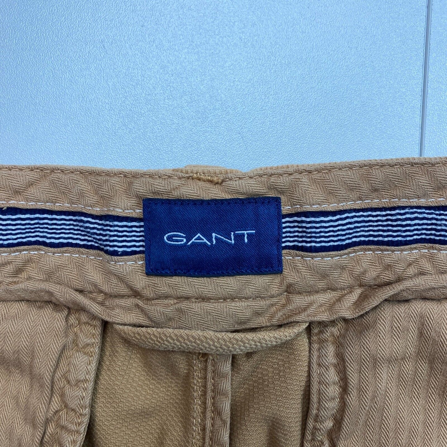 GANT Brown Slim Fit Structure Chino Pants Trousers Size W35 L34