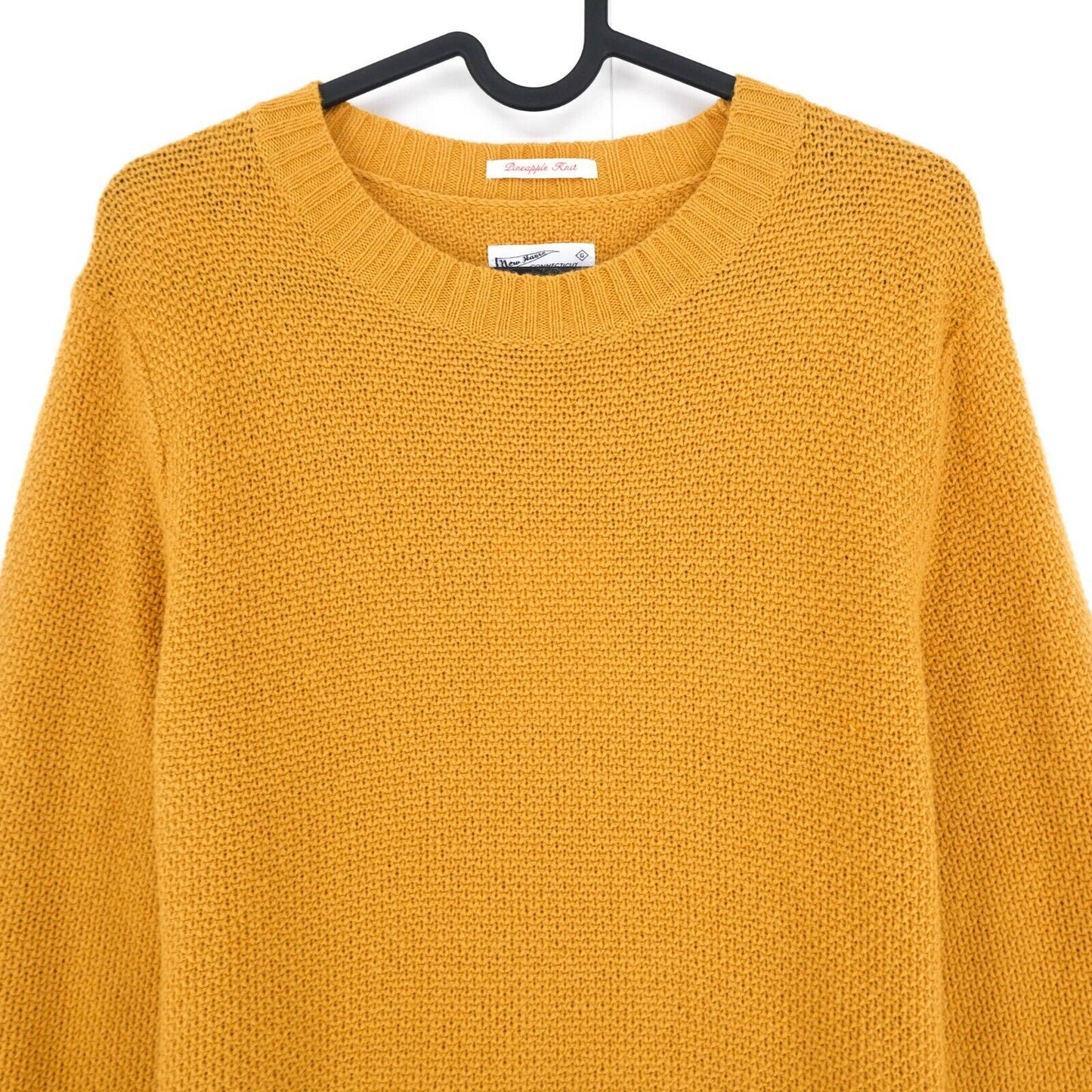 GANT Yellow Pineapple Knit Crew Neck Sweater Pullover Size M