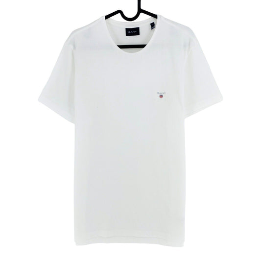 GANT White Original Pique Crew Neck Short Sleeve T Shirt Size XL